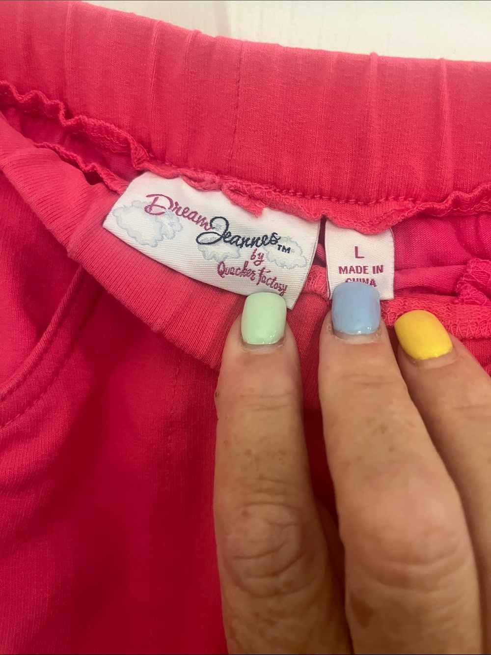 Quacker Factory Pink Mini Skort with Rhinestone Heart - Picture 4 of 4